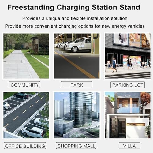 Heavy-Duty Floor Mounted EV Charger Pedestal Stand, Durable Electric Vehicle Charging Station Support Pole for Indoor/Outdoor Use, Ideal for New Energy Vehicle Charging Solutions