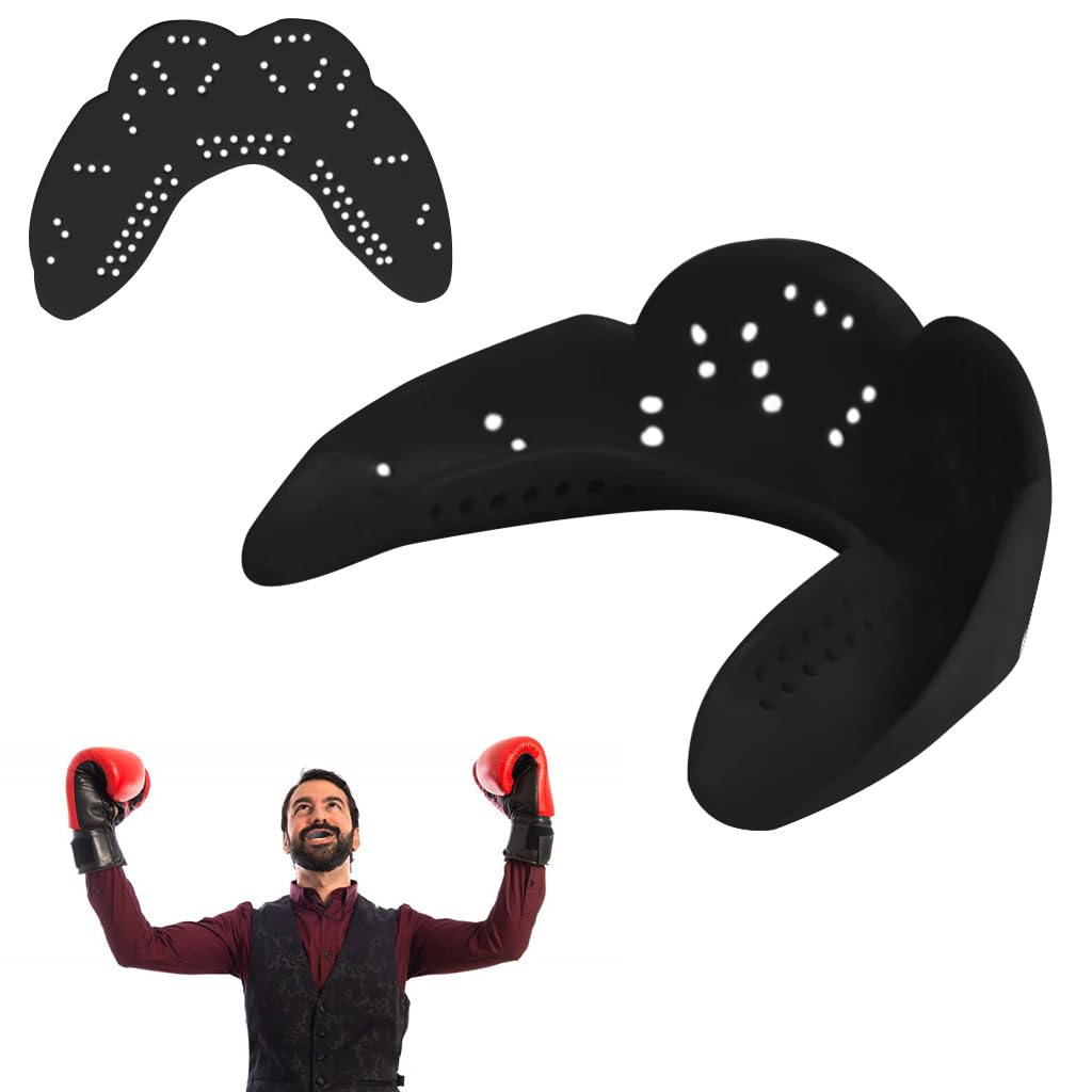 Proberos® Boxing Mouthguard, Mouth Guard/Gum Shield, Medium Mouthguard Teeth Guard EVA Mouthguard 1.6mm Slim Mouthguard for Upper Teeth for Boxing Training One Size for Adult Teen Use, Black (B0D66YKVG1) Amazon Price History, Amazon Price Tracker