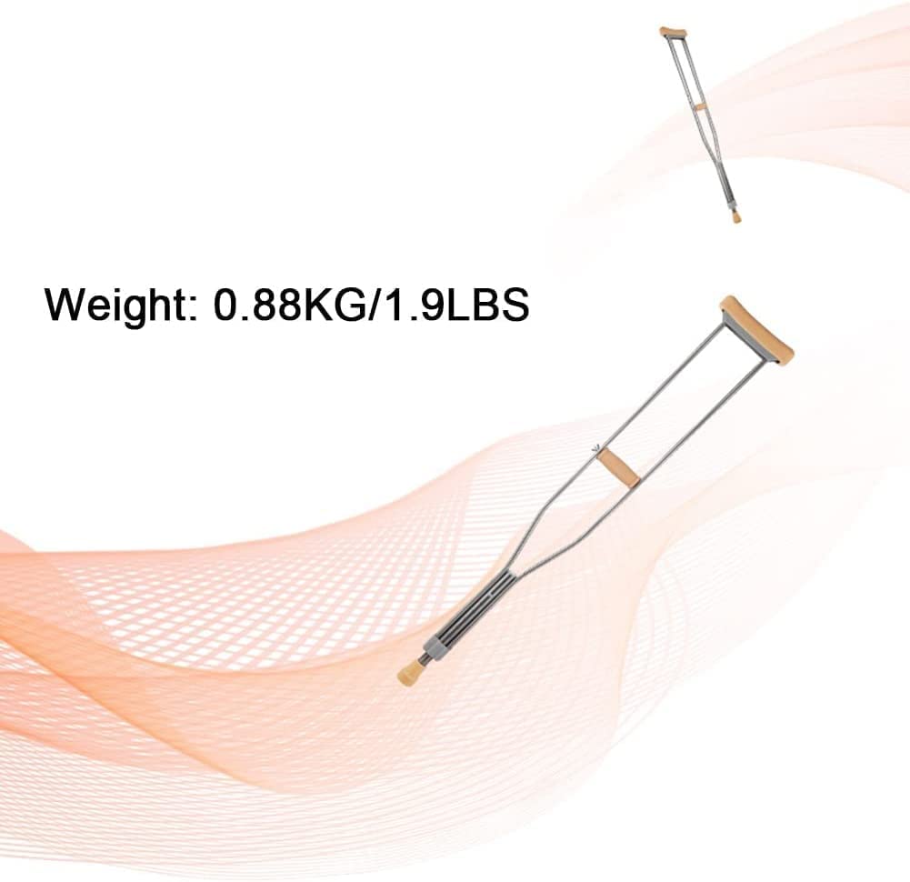 PAASHE Muletas portátiles, Bastones de Aluminio para Axilas, Bastones médicos para Axilas, bastón Plegable para Caminar, Capacidad de Peso de 100kg/220lbs