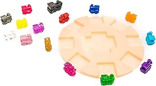 Bello Games 8 Player Round Center Piece Hub and 15 Trains for Dominoes