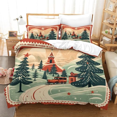 Housse de couette Noël à fermeture éclair pour en finir avec les lits difficiles - 3