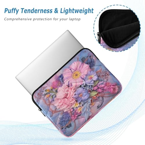 Funda para portátil de 13-14 pulgadas con flores miniatura 5