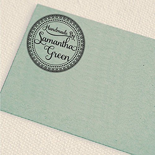 Custom Round Handmade By Stamp Personalized Rubber Stamp-7H #TOP2