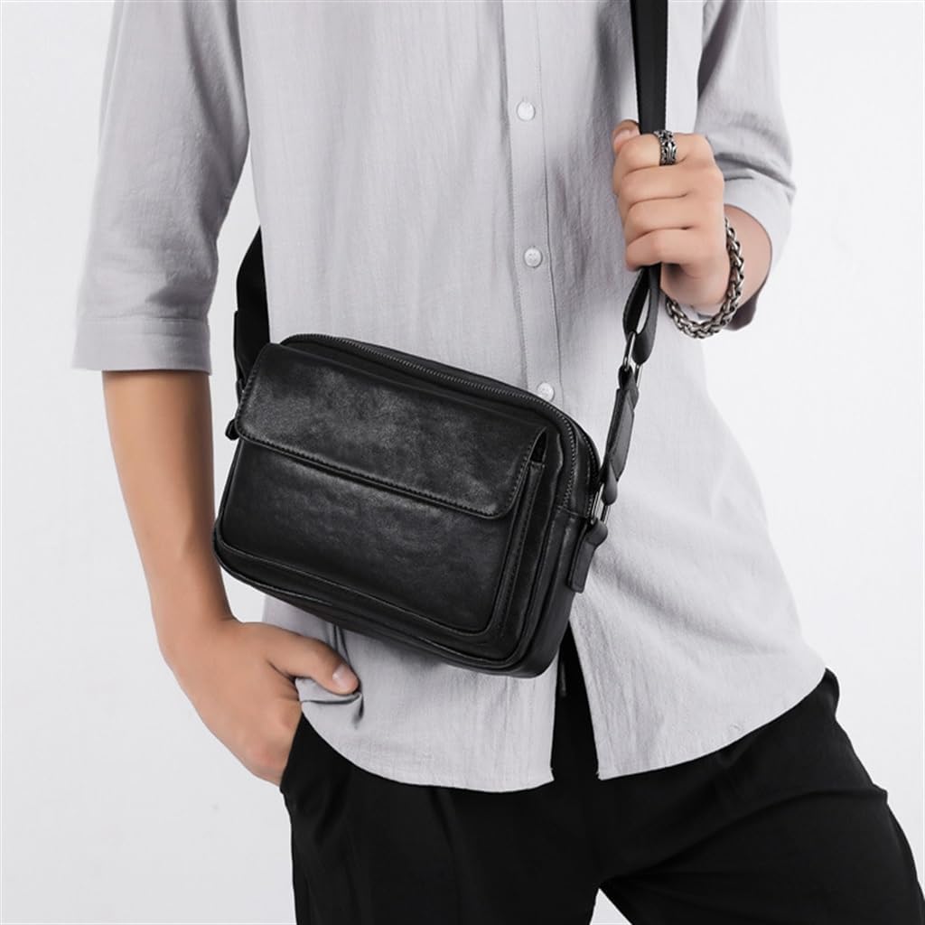 Shoulder Bag Leather Men's Cross Section Cowhide Soft Business Leisure Crossbody