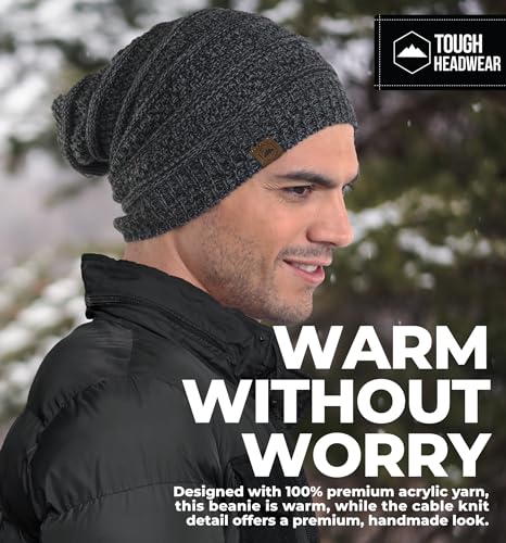 Image of Tough Headwear Slouchy Oversized Beanie Hat - Warm Winter Hats for Women - Stretch Fit Mens Beanie