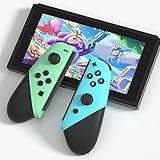 Joy Con Controller Compatible for Nintendo Switch JoyCon,Left and Right Switch Controller Joycon Support Wake-up Function with Grip Stand(Green and Blue)