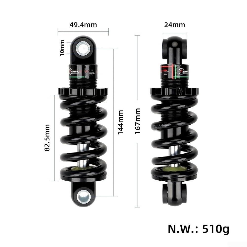 Amortisseur télescopique double tube pour suspension arrière Kukirin G4 Max
