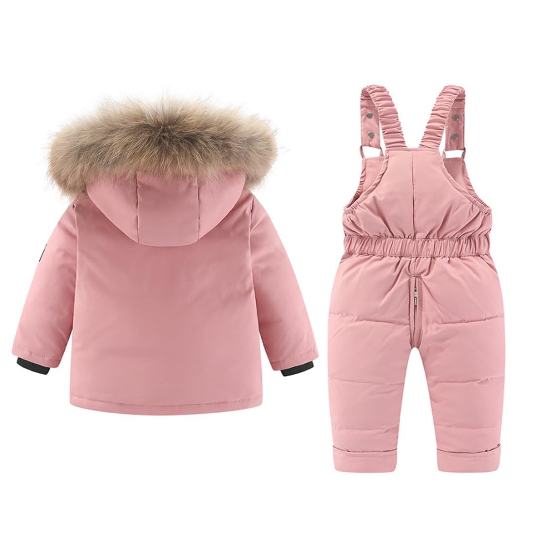 Baby Kleinkind Schneeanzug Warm Winteranzug Skianzug Kleidung Mit Schneelatzhose Lätzchen Hose 2pcs Outfit Set