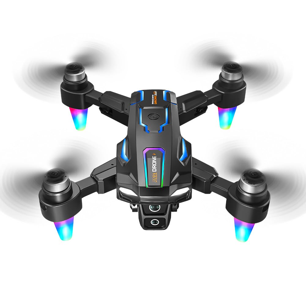 Apritsce Drone con cámara HD 6k para niños, mini drone para niños con volteos 3D, drones plegables para niños con tiro inteligente, largo tiempo de vuelo para niños y principiantes