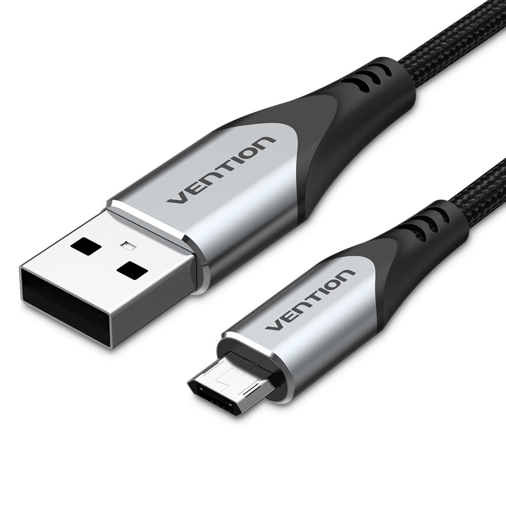 VENTIONMicro USB Cable 6.6ft/2m 3A Fast Charging USB A to Micro Type B Cable Nylon Braided Data Cable for Smartphones & other Android Devices