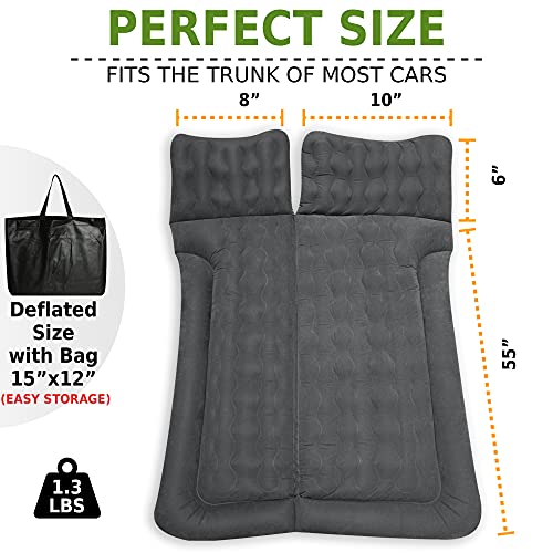 Zonetech TA2,3,6 Zone Tech Car Trunk Inflatable Air Mattress - Premium Quality Easy Inflation Air Pump Flocking Surface Back Seat Mattress Thickened Bed thumb #1