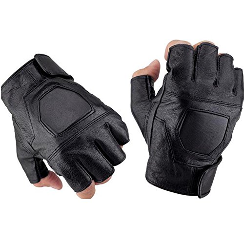 K-mover Half Finger Leather Gloves Fingerless Street Dance Glove Cycling Gloves Universal Fit One Size