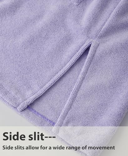 Image of MissShorthair Hooded Towel Robe for Kid, Zipper Beach Cover Up, Swim Changing Robe for Boy, Girls Bath Towelling Poncho