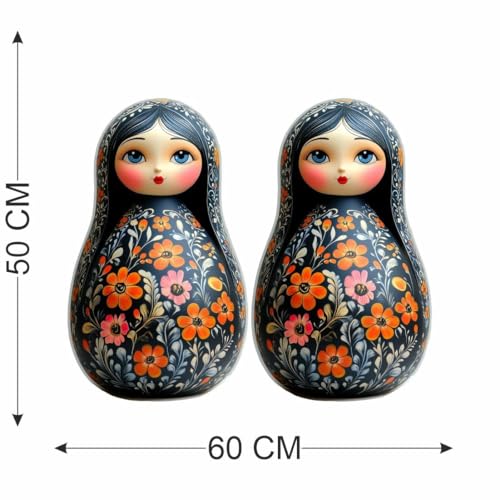 Image of Decorative Floral Doll Wall Sticker | Waterproof PVC Self Adhesive Wall Decal for Bedroom, Kids Room, Living Room & Office