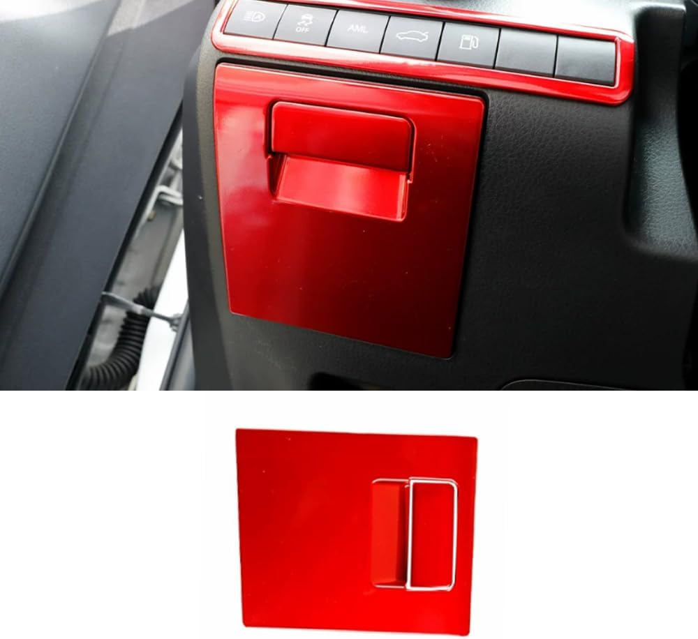 ERIDANUS Auto Accessories Fit for Toyota Camry 2023 2022 2021 2020 2019 2018Car Glove Box Handle Frame Cover Trim (Red) ABS 2 PCS
