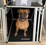 Hundematte AnimalMat Unterlage für Hundeboxen Futternapf Schlafplatz Zwinger Antirutschmatte Dämpfung Isolierung Teppich Cover (60 x 100 cm)