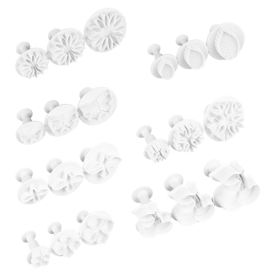 Ruilogod 21 Conjuntos (68pcs) Detalle Detalle Herramienta Herramienta Fondant Cortador de pastel Glaseado Molde Molde Molde Sugarcraft Icing Decorating Flower Modeling Herramientas