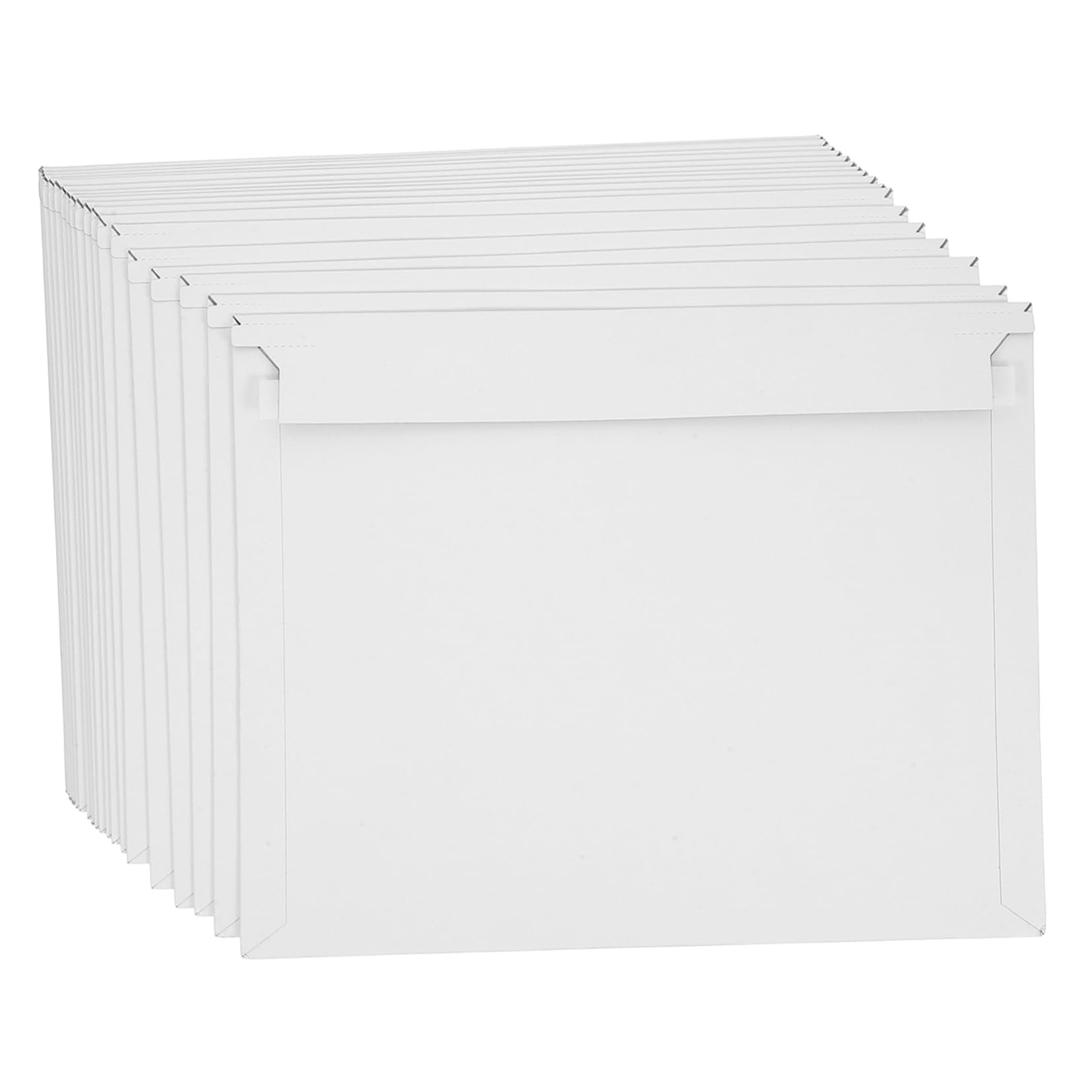 Gadpiparty 20pièces Enveloppes Rigides Blanches pour Expédition de Documents Photos et Certificats avec Ouverture Facile et Protection Humidité