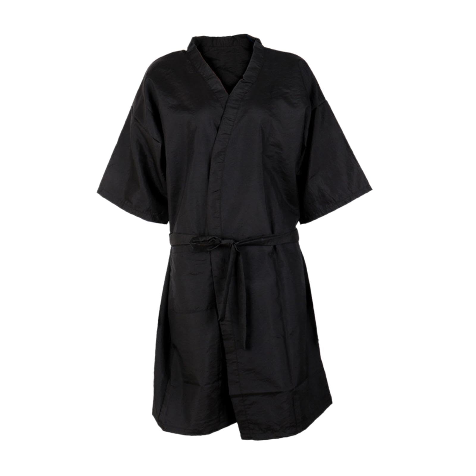 Haircut Cape with Adjustable Belt Kimono Robes for Beauty Center Pet Groomer Black|Salon & Spa Equipment|Styling Capes & Gowns-image-3
