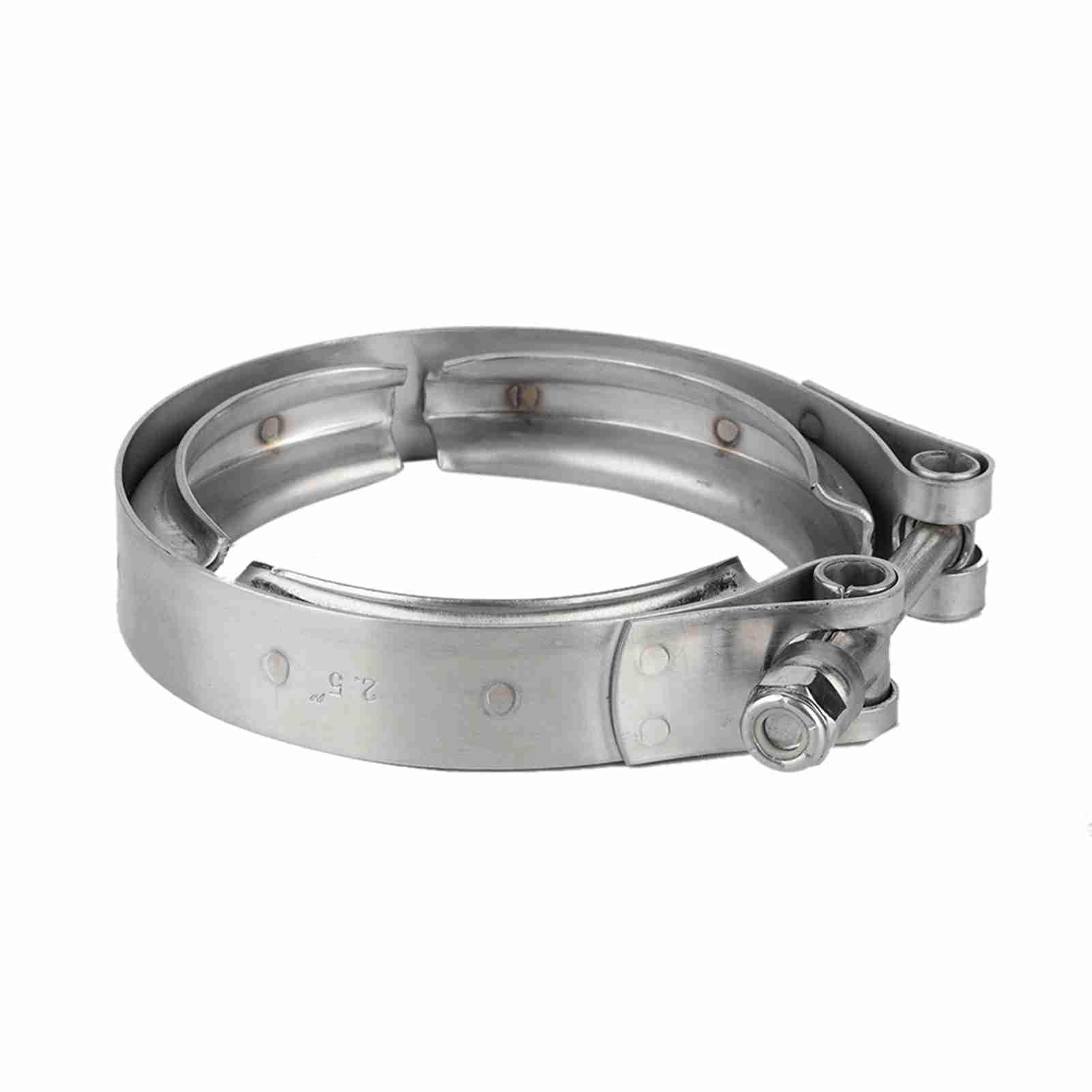 Morsetto di Scarico, Acciaio Inossidabile Universale 2,5 Pollici 63 Mm Car Auto V Band Turbo Downpipe Morsetto di Scarico Vite M6