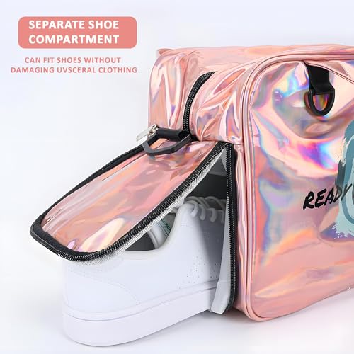 Image of Kuber Industries Pack of 2 Stylish Cosmetic /Makeup Organizer Bag with Zip & Sling Strap | Makeup & Toiletry Travel Kit for Women | Vanity Case with Side Compartment | YJ-33-GD | Gradient Pink