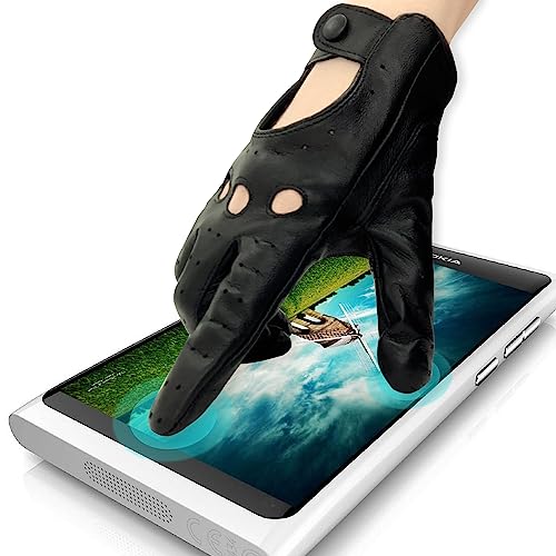 Miniatura 5 de Zluxurq Guantes De Cuero De Las Señoras,Suave Y Delgado,Delicado Y Elegante,Diseño De Moda,Conducción Y Vida Cotidiana.