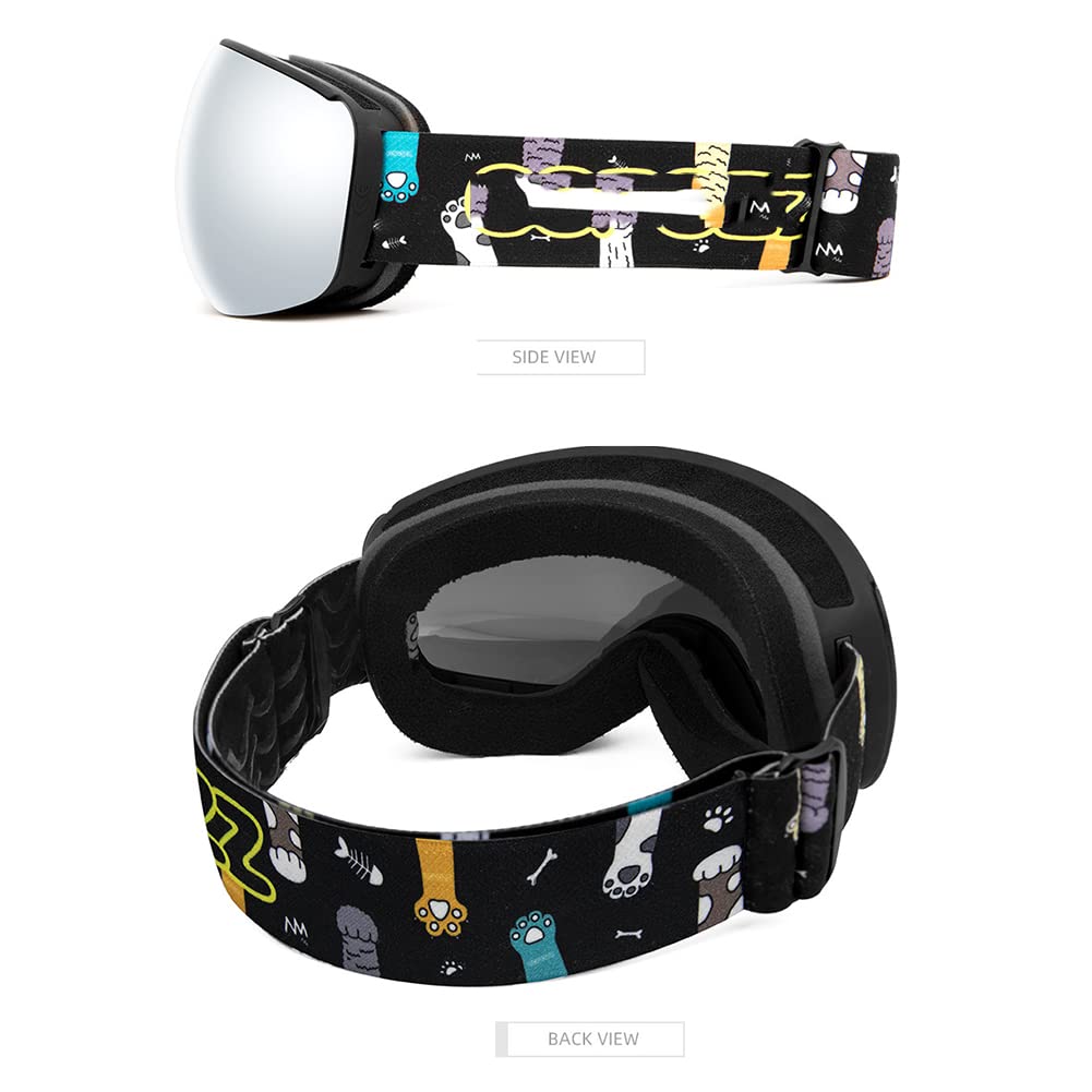 Lunettes de ski pour enfants, lunettes de myopie sphériques à double couche antibuée, équipement d'alpinisme en plein air, compatibles avec les casques de ski, adaptées aux hommes, aux femmes et