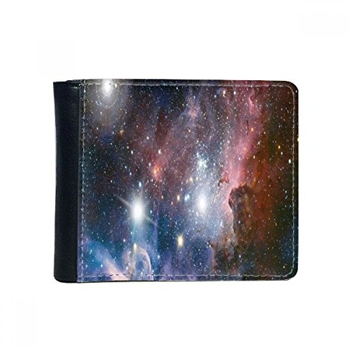 Portefeuille en cuir bifold à rabat multi-carte avec illustration étoile géante vibrante