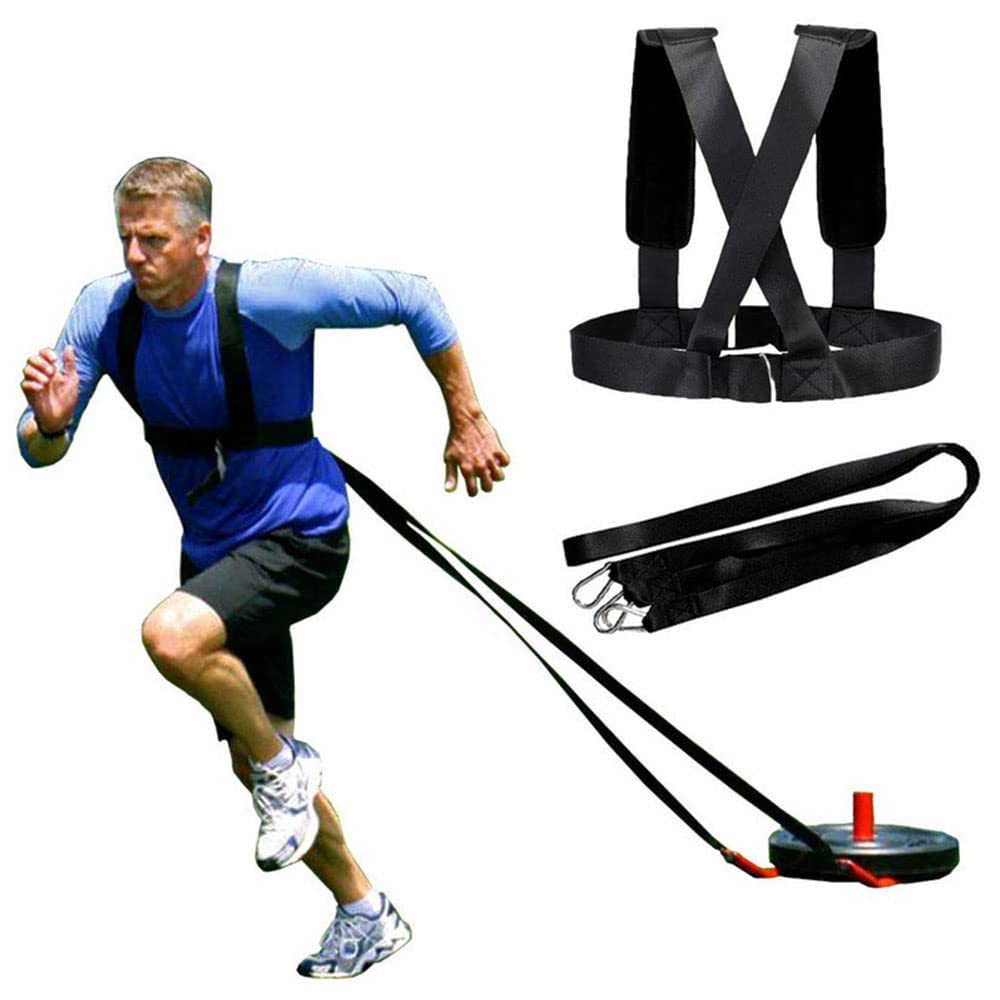 NALACAL Sled Harness Vest Waist Belt Pulling Strap, Explosive Force Bounce Physical Training Resistance Rope Improving Speed, Stamina and Strength with Pull Strap Fitness Speed Strength Training