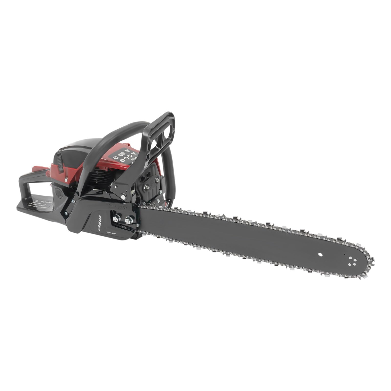 Motosierra de gasolina de 2,4 kw, motosierra inalámbrica a mano, cilindrada de 18,6 oz, espada de 50 cm, freno de retención, motosierra pequeña para serrar madera en jardín y bosques