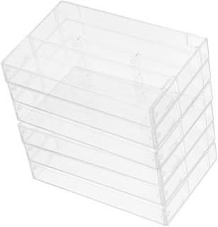 TOKIDNY 6pcs Tape Cartridge Organizer Cassette Tape Case Storage Protection Retro Clear Compact Cassettes Holder Abs Trans...