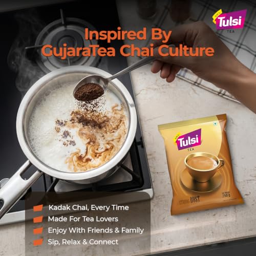 Image of Tulsi Tea Strong Dust | Premium Dust Chai Patti | Extra Strong Taste | Dhaba Style Blend For Tea Lovers Parent (250G)