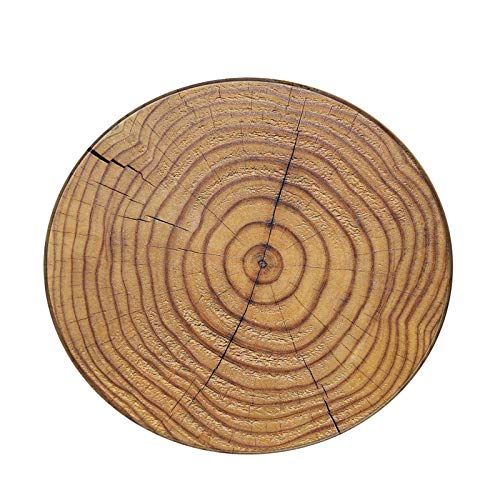 Jowenia Round Office Chair Mat, Rustic Wood Grain Pattern Desk Chair Mat For Carpet And Hardwood Floor, Floor Protector Rug For Rolling Gaming Chair, 39Inch #TOP1