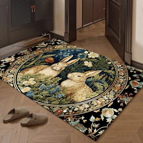 Tapete decorativo Fchen art con diseño de conejos 76x120 cm miniatura 6