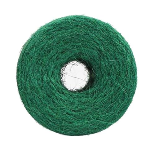 Image of Vivifying 328 Feet Green Garden Twine, Natural 2mm Jute Twine for Floristry, Bundling, Crafts, Chistmas Wrapping (Dark Green)