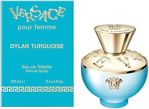 Versace Dylan Turquoise Pour Femme 3.4 oz Eau de Toilette Spray Dylan Turquoise 3.4 Fl Oz (Paquete de 1)