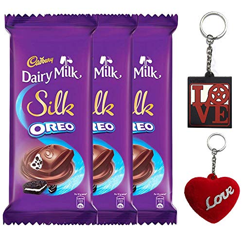 Image of Cadbury Dairy Milk Silk Oreo Chocolate Bar, 130g (Pack of 3) with Indulge in a Rich, Smooth and Creamy Celebration