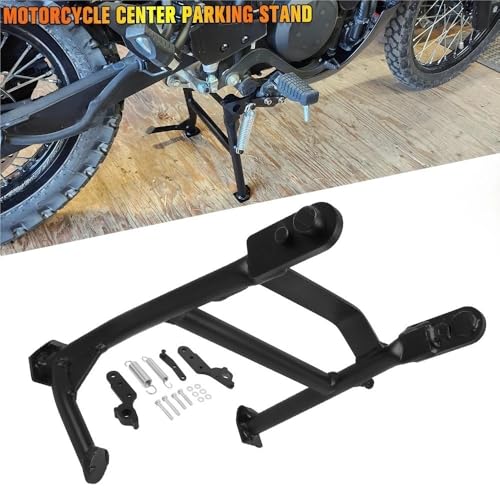 Béquille centrale pour KLR650 : finis les risques de chute sur sol meuble