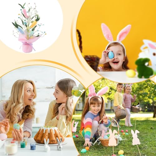 Huevos de Pascua de mesa artificiales para decorar sin limpiar 5