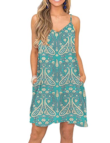MISFAY Freizeitkleid für Damen Sommer Strandkleid kurzes Kleid...