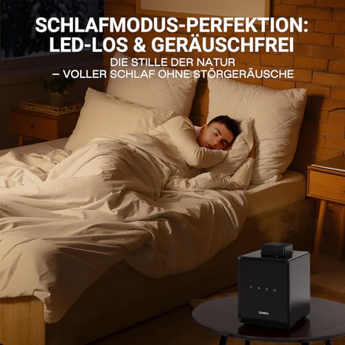 Livatro Luftbefeuchter Schlafzimmer Top-Fill, 3L Edelstahl Warmnebel Luftbefeuchter, Reduziert 99,97% der Bakterien, Für Schlafzimmer und Wohnzimmer, Spülmaschinenfest Humidifier,mit Schlafmodus – Bild 5