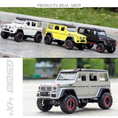 Image of DEUSON ECOM 1:24 Scale AMG G63 4X4 Toy Car for Kids Diecast Metal Cars Model Alloy Metal Car with Light Sound Pullback Openable Doors