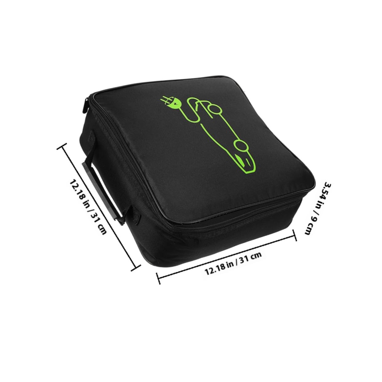 Bolsa de Almacenamiento para Cables de Coche Eléctrico, Tamaño Cuadrado, 2 Unidades, Portátil para Maletero y Viaje, Organizador Resistente para Cargadores y Mangueras Ev