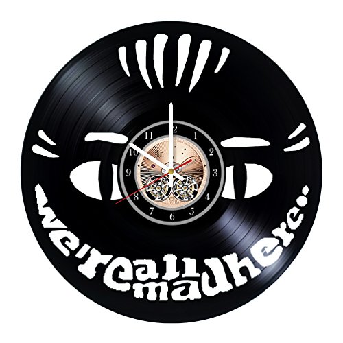 Wood Workshop Cheshire Cat Alice in Wonderland Vinyl Record Wall Clock - Get Unique Bedroom or Living Room Wall Decor - Gift Ideas for him and her Wood Workshop Cheshire Cat Alice in Wonderland Vinyl Record Wall Clock - Get Unique Bedroom or Living Room Wall Decor - Gift Ideas for him and her