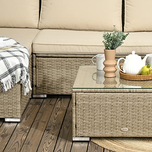 Outsunny US860-255V00KK0131 3 Piece Patio Wicker Furniture Set thumb #8