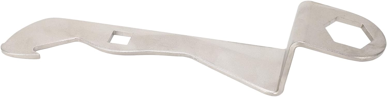 Propeller Wrench for Marine Boats, Stainless Steel Prop Nut Tool, 10 Inch Hex and Quadrilateral Nut Wrench with Design, Perfect for Yachts Kayaks and Watercraft