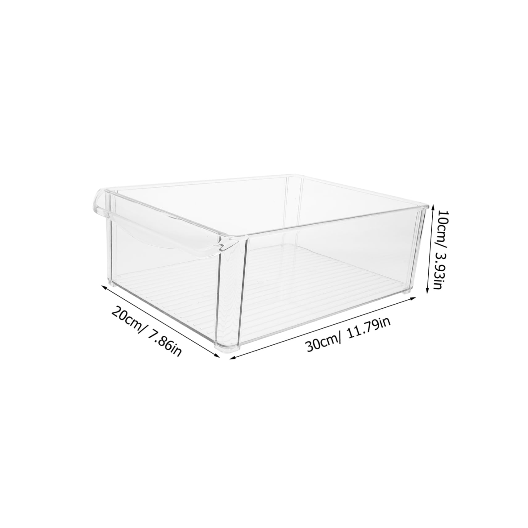 Sosoport Kunststoff Kühlschrank Organizer Kasten Stapelbar, Transparente
