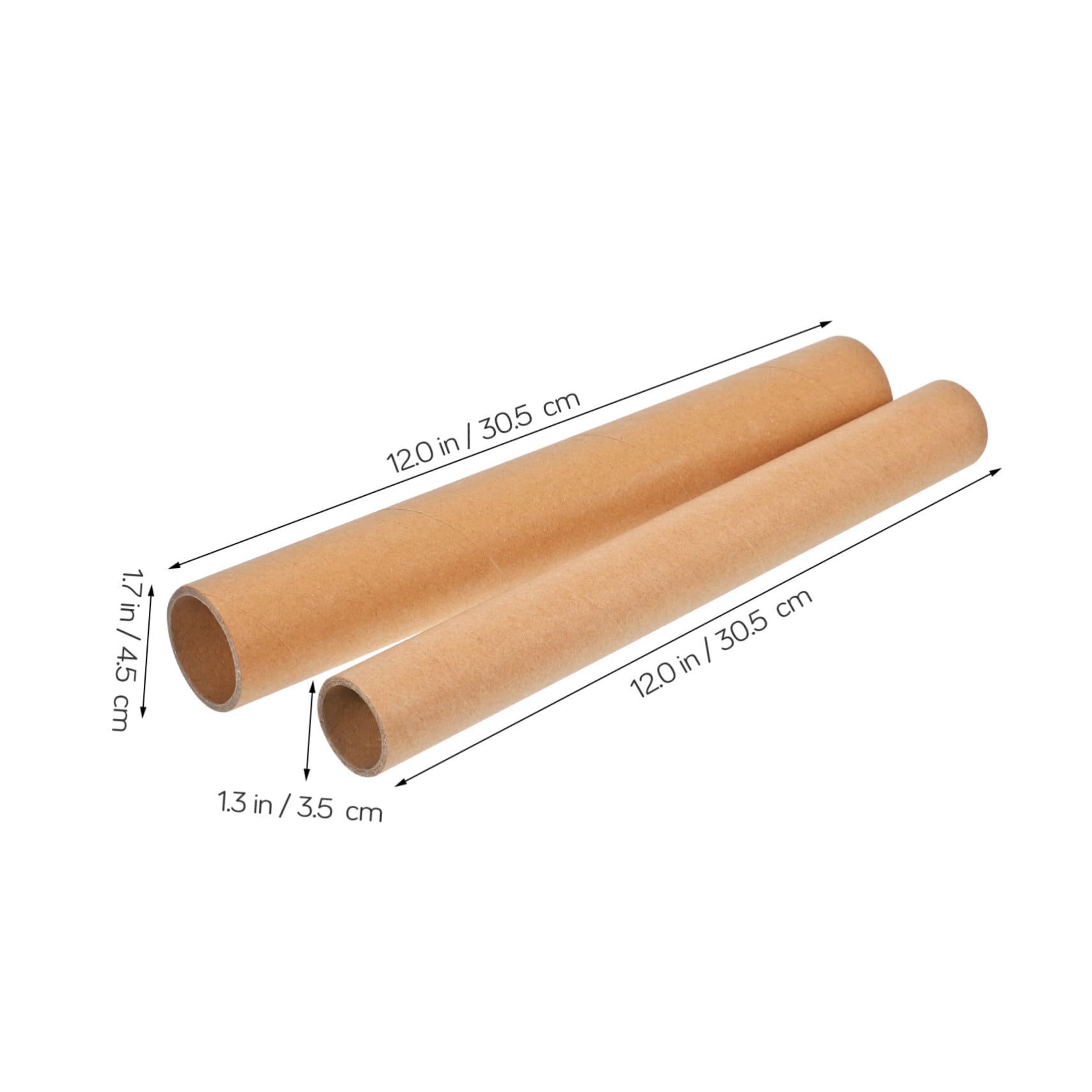 UPKOCH 20pièces Tubes Expédition Ronds Papier Kraft pour Organisation et Rangement de Petits Objets