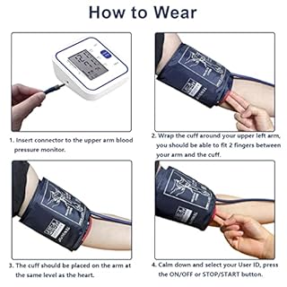 TENQUAN Bracciale Misuratore Pressione da braccio extra extra grande Misuratore di Pressione 9"-26" (22-66cm) con Connettore, Solo Polsino per la Pressione Sanguigna Non Inclusa Macchina