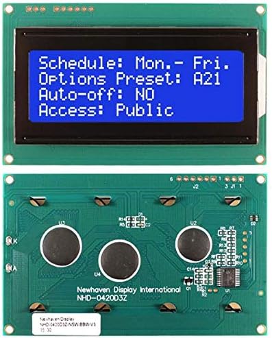 LCD Character Display Modules & Accessories STN - Blue Transm White LED Bklght